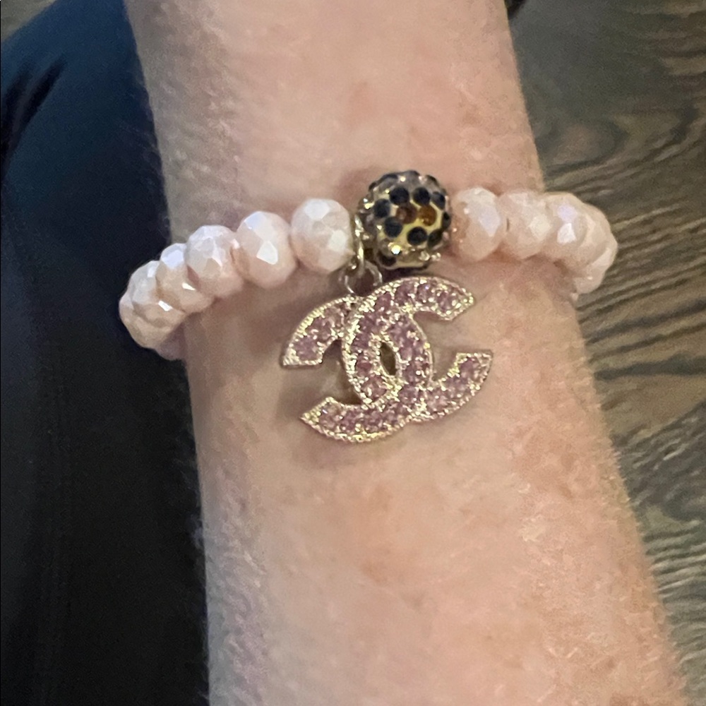 Custom made pink CC Brwcelet